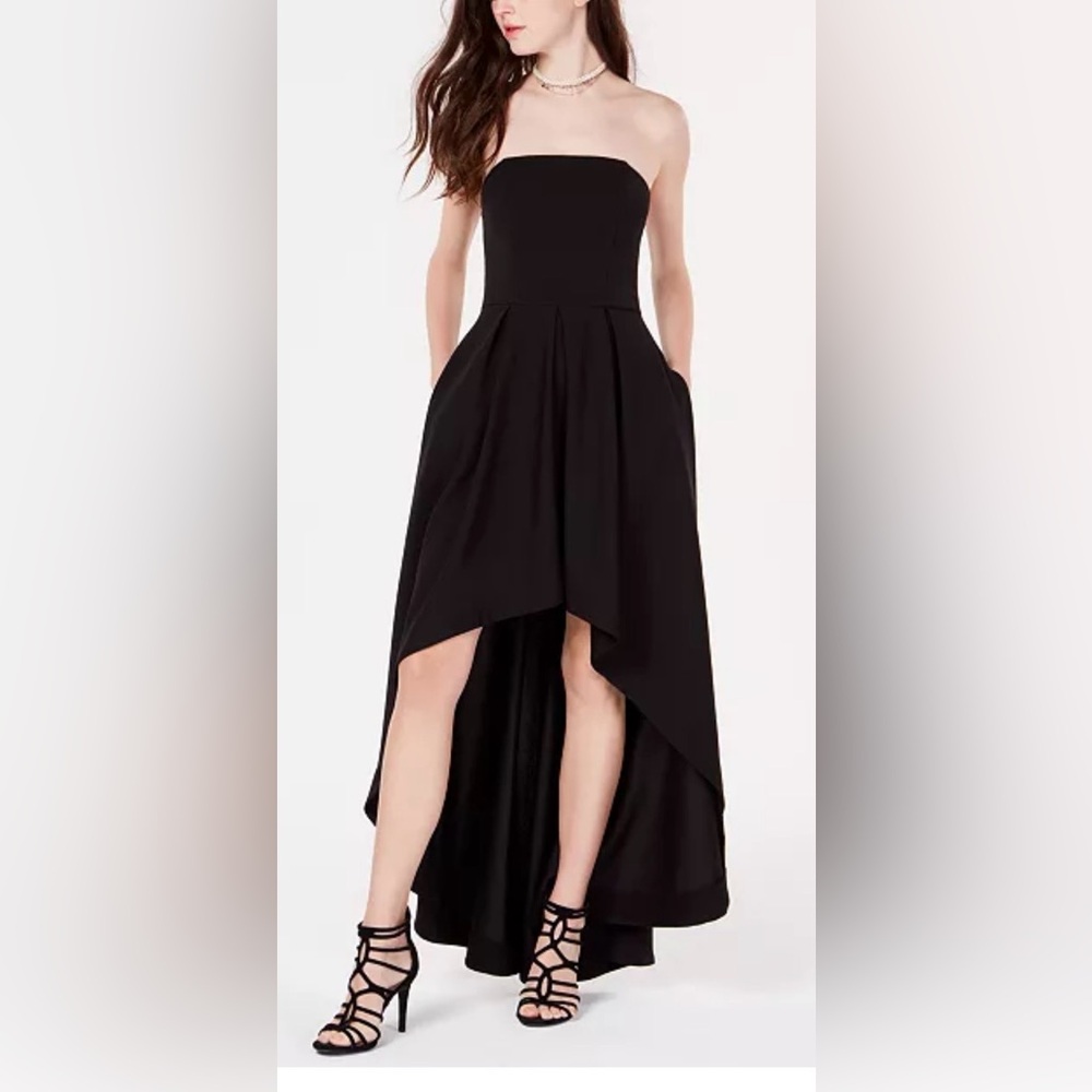 Speechless Juniors’ Strapless High-Low Dress w/Boning at Bodice, Size Juniors 7